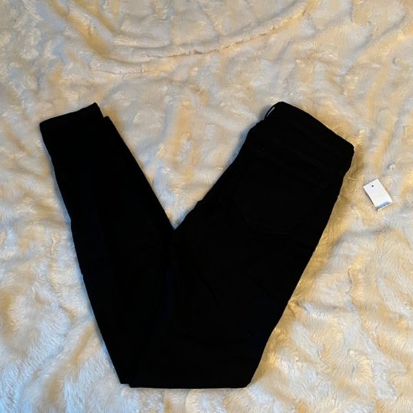 Gap Denim Stretch Mid Rise Super Skinny Black 5-Pocket Jeans Size 26 NWT - Picture 8 of 12